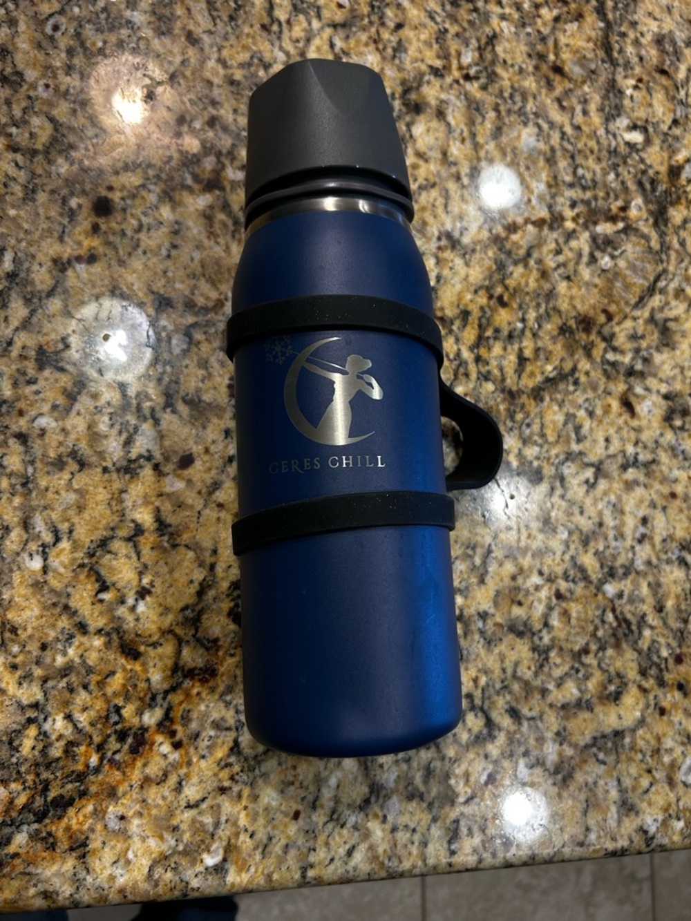 Ceres Chill Navy Insulated Water Bottle